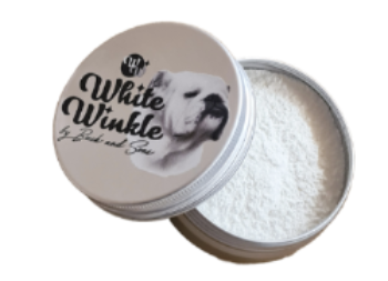 poudre white winkle cosmetique chien ouvert